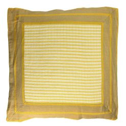 Pomax Coussins | Saint-Tropez - Coussin - Lin / Coton - L 60 X W 60 Cm - Jaune