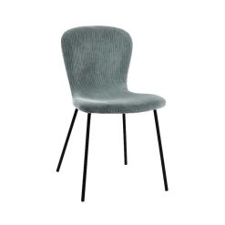 Pomax Chaises | Daia - Chaise - Velours / Metal - L 53 X W 49 X H 80 Cm - Gris Vert