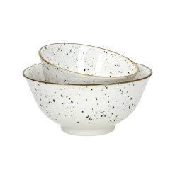 Pomax Vaisselle | Alto - Bol A Cereales - Porcelaine - Dia 12 X H 6 Cm - Noir/Blanc