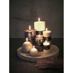 Pomax Bougies | Candle - Bougie - Cire De Paraffine - Dia 10 X H 15 Cm - Noir