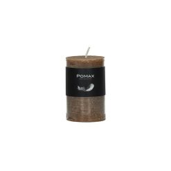 Pomax Bougies | Candle - Bougie - Cire De Paraffine - Dia 5 X H 8 Cm - Noisette