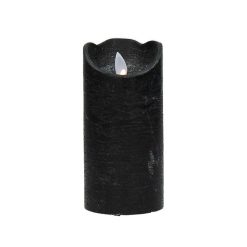 Pomax Bougies Led | Led Candle - Bougie Led Avec Minuterie - Synthetique - Dia 7 X H 14 Cm - Noir