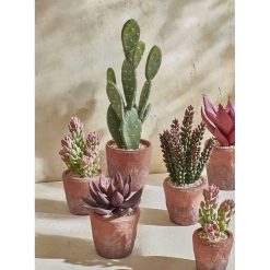 Pomax Plantes | Terracotta Love - Plante Artificielle En Pot - Synthetique / Terracotta - Dia 19,5 X H 24,5 Cm - Figue