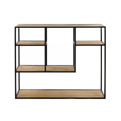 Pomax Etageres | Eszential - Etagere - Metal - L 100 X W 30 X H 80 Cm - Naturel/Noir