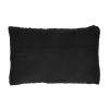 Pomax Coussins | Raw - Coussin - Cuir Recycle / Tissues Recyclees - L 60 X W 40 Cm - Noir