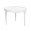 Pomax Tables Basses | Trip - Table Basse - Aluminium - Dia 49 X H 35 Cm - Blanc