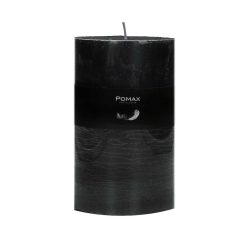 Pomax Bougies | Candle - Bougie - Cire De Paraffine - Dia 10 X H 15 Cm - Noir