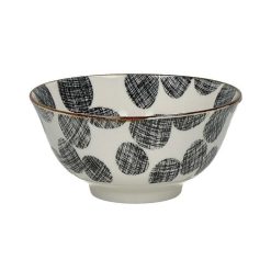 Pomax Vaisselle | Alto - Bol A Soupe - Porcelaine - Dia 15 X H 7 Cm - Noir/Blanc