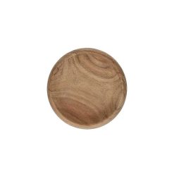 Pomax Saladiers / Plats A Servir | Riga - Plat - Bois D'Acacia - Dia 12 X H 3 Cm - Naturel