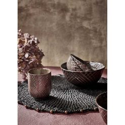 Pomax Vaisselle | Estro - Bol A Cereales - Porcelaine - Dia 12 X H 6 Cm - Bronze