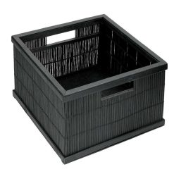 Pomax Concepts Modulaires | Shadow - Panier - Bambou / Bois - L 31 X W 30 X H 17 Cm - Noir