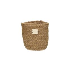 Pomax Cache-Pots | Eckoo - Pot Aux Herbes - Fibre De Coco - Dia 12 X H 12 Cm - Brun