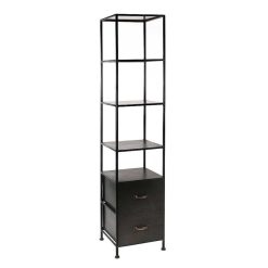 Pomax Etageres | Typographic - Etagere - Metal - L 41 X W 43 X H 180,5 Cm - Noir