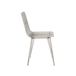 Pomax Chaises | Ombra - Chaise - Metal - L 54 X W 43 X H 83 Cm - Gris Clair