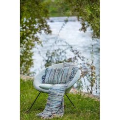 Pomax Canapes | Garbo - Chaise Relax - Velours / Metal - L 75 X W 67 X H 73 Cm - Aqua