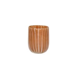 Pomax Photophores / T-Lights | Cannes - Vase/Photophore - Verre - Dia 9 X H 11 Cm - Ambre