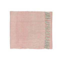 Pomax Linge De Table | Avignon - Chemin De Table - Lin / Viscose - L 140 X W 40 Cm - Rose