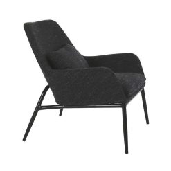 Pomax Canapes | Hailey - Fauteuil - Tissu / Metal - L 66 X W 75 X H 77 Cm - Anthracite