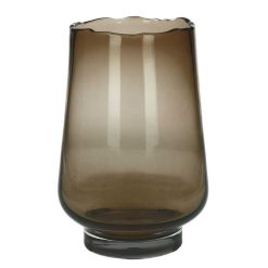 Pomax Photophores / T-Lights | Elyza - Photophore/Vase - Verre - Dia 25 X H 36 Cm - Ambre