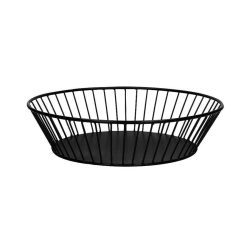 Pomax Saladiers / Plats A Servir | Rail - Bol De Fruits - Metal - Dia 40 X H 10 Cm - Noir