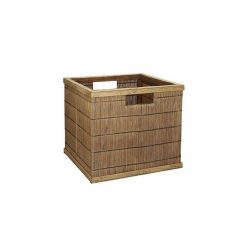 Pomax Concepts Modulaires | Shadow - Panier - Bambou / Bois - L 31 X W 30 X H 27 Cm - Naturel