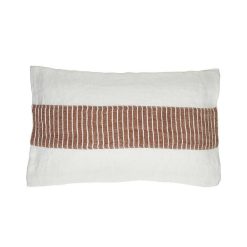 Pomax Coussins | Saint-Tropez - Coussin - Lin / Coton - L 50 X W 30 Cm - Rouille