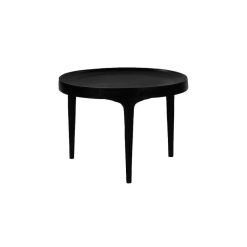 Pomax Tables Basses | Trip - Table Basse - Aluminium - Dia 49 X H 35 Cm - Noir