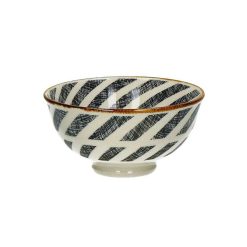 Pomax Vaisselle | Alto - Bol A Cereales - Porcelaine - Dia 12 X H 6 Cm - Noir/Blanc