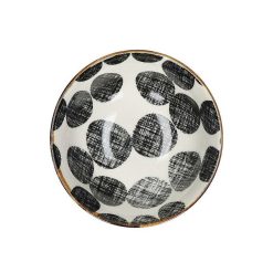 Pomax Vaisselle | Alto - Bol A Cereales - Porcelaine - Dia 12 X H 6 Cm - Noir/Blanc