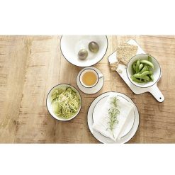 Pomax Vaisselle | Basil - Assiette A Dessert - Porcelaine - Dia 21 Cm - Blanc