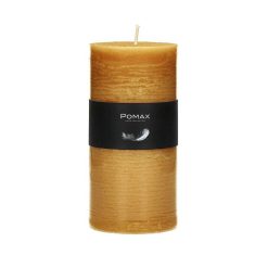 Pomax Bougies | Candle - Bougie - Cire De Paraffine - Dia 7 X H 14 Cm - Soleil