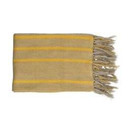 Pomax Plaids | Saint-Tropez - Plaid/Nappe De Table - Lin - L 170 X W 130 Cm - Jaune