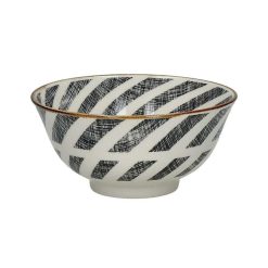 Pomax Vaisselle | Alto - Bol A Soupe - Porcelaine - Dia 15 X H 7 Cm - Noir/Blanc