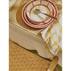 Pomax Vaisselle | Mykonos - Assiette Plate - Porcelaine - Dia 27 X H 2,5 Cm - Rouille