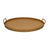 Pomax Bols & Paniers | Martin - Plateau - Metal - Dia 51 X H 3 Cm - Ocre