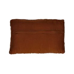 Pomax Coussins | Raw - Coussin - Cuir Recycle / Tissues Recyclees - L 50 X W 30 Cm - Cognac