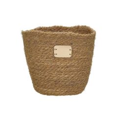 Pomax Cache-Pots | Eckoo - Pot Aux Herbes - Fibre De Coco - Dia 15 X H 16 Cm - Brun