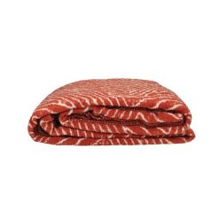 Pomax Plaids | Corfino - Couverture - Coton / Acrylique - L 200 X W 150 Cm - Rouille