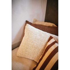 Pomax Coussins | Nogara - Coussin - Lin / Coton - L 50 X W 50 Cm - Naturel