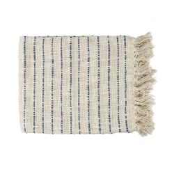 Pomax Plaids | Reveries - Plaid - Coton - L 170 X W 130 Cm - Bleu