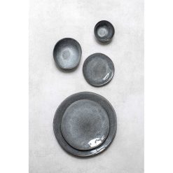 Pomax Vaisselle | Pauline - Assiette Aperitif - Gres - Dia 14 X H 1,8 Cm - Gris