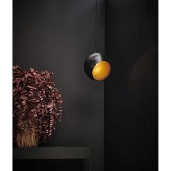 Pomax Suspensions | Depot - Lampe Suspendue - Metal - Dia 24 Cm - Noir