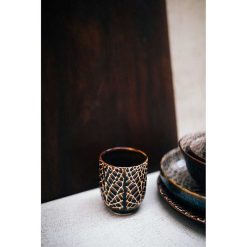 Pomax Vaisselle | Lotus - Gobelet - Porcelaine - Dia 7 X H 8 Cm - Bronze