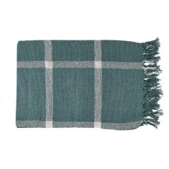 Pomax Plaids | Souk - Plaid - Coton - L 170 X W 130 Cm - Vert Foret