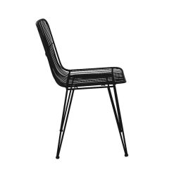 Pomax Chaises | Ombra - Chaise - Metal - L 54 X W 43 X H 83 Cm - Noir