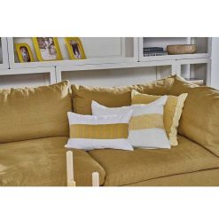 Pomax Coussins | Saint-Tropez - Coussin - Lin - L 65 X W 45 Cm - Jaune