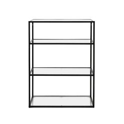 Pomax Etageres | Eszential - Etagere - Metal / Verre - L 60 X W 30 X H 80 Cm - Noir