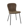 Pomax Chaises | Daia - Chaise - Velours / Metal - L 53 X W 49 X H 80 Cm - Bronze