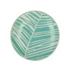 Pomax Vaisselle | Feathers - Assiette A Dessert - Porcelaine - Dia 22 Cm - Aqua