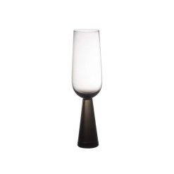 Pomax Verres | Keops - Flute A Champagne - Verre - Dia 6 X H 22,5 Cm - Fume